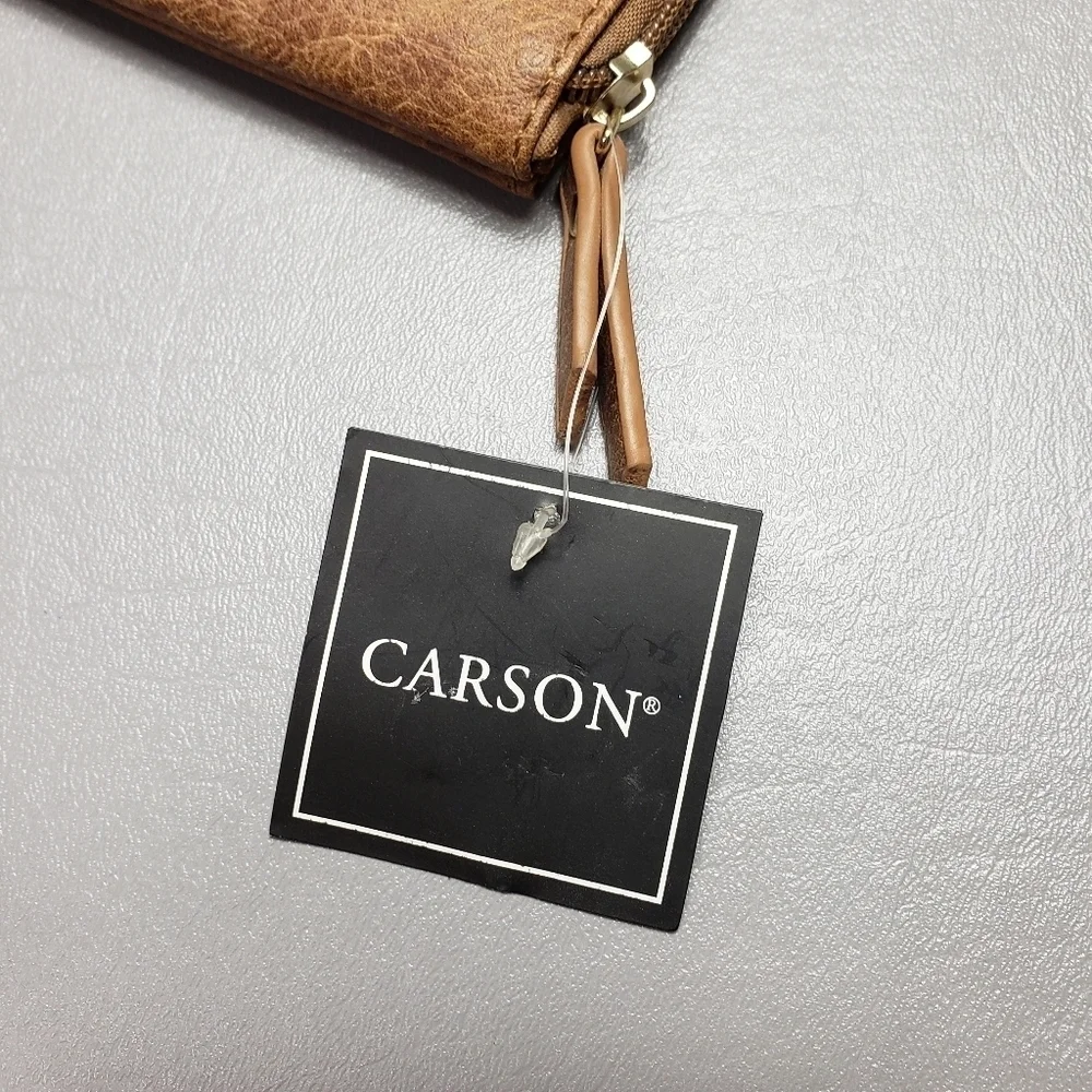 Carson faux leather brown small bag